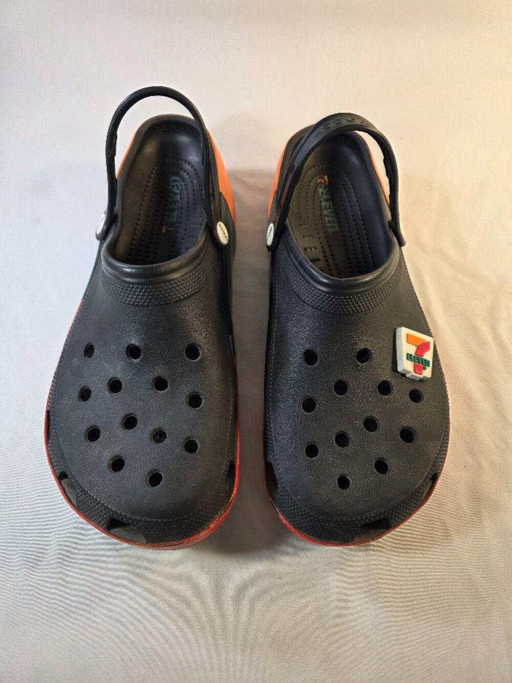 Crocs Classic  7-Eleven Sandals Black Orange  Green Red 7-11 Men's Size 13